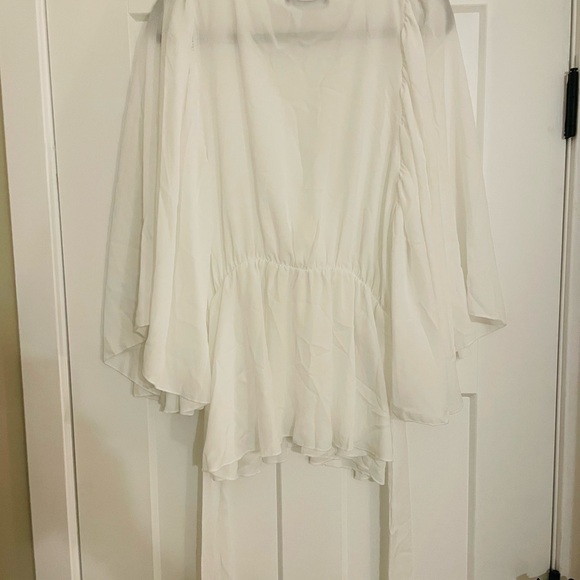 Boohoo White Wrap Blouse - Picture 3 of 4